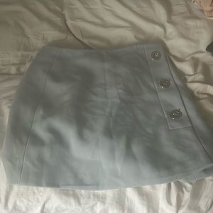 Blue skirt with side button detailing